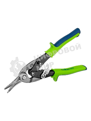 Ножницы по металлу Сибртех, 250 мм, правый рез, сталь С55,двухкомпонентные рукоятки