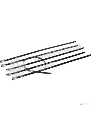 Стяжка кабельная Rexant (07-0308-5) стальная (304) с полимерным покрытием 300x4,6мм (50 шт/уп)