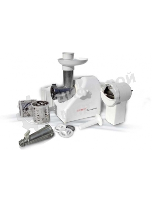 Мясорубка электрическая Белвар Помощница КЭМ-36/220-4-33 белый, 1000 Вт, 0.6 кг/мин, реверс, защита от перегрузки, насадки - 6