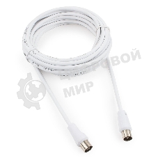 Кабель телевизионный Cablexpert, CCV-515-W-5M, Coaxial M/F, белый, 5м
