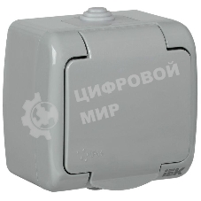 Розетка Iek ERA12-K03-16-54 РСш12-2-А 1-ая с з/к откр. уст. 16А IP54 AQUATIC