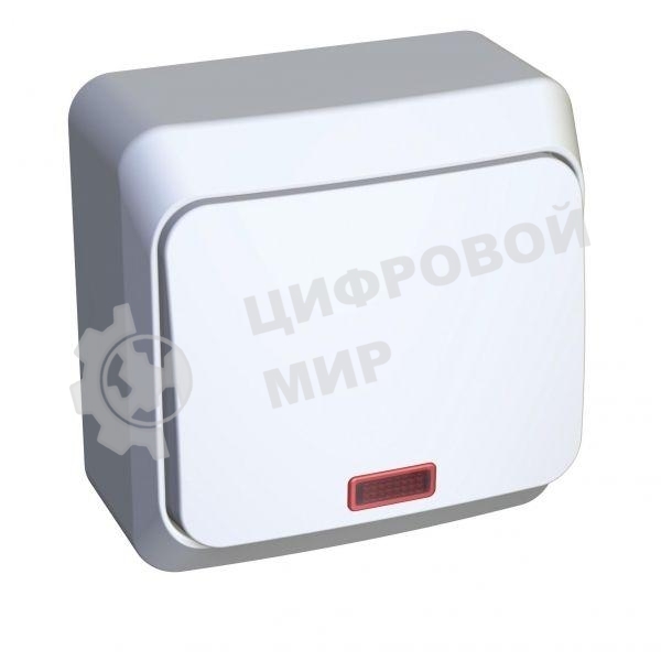 Выключатель 1-кл. ОП Этюд 10А IP20 с индик. белый SchE BA10-005B