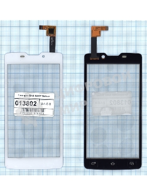 Сенсорное стекло (тачскрин) для DNS S4507, белое