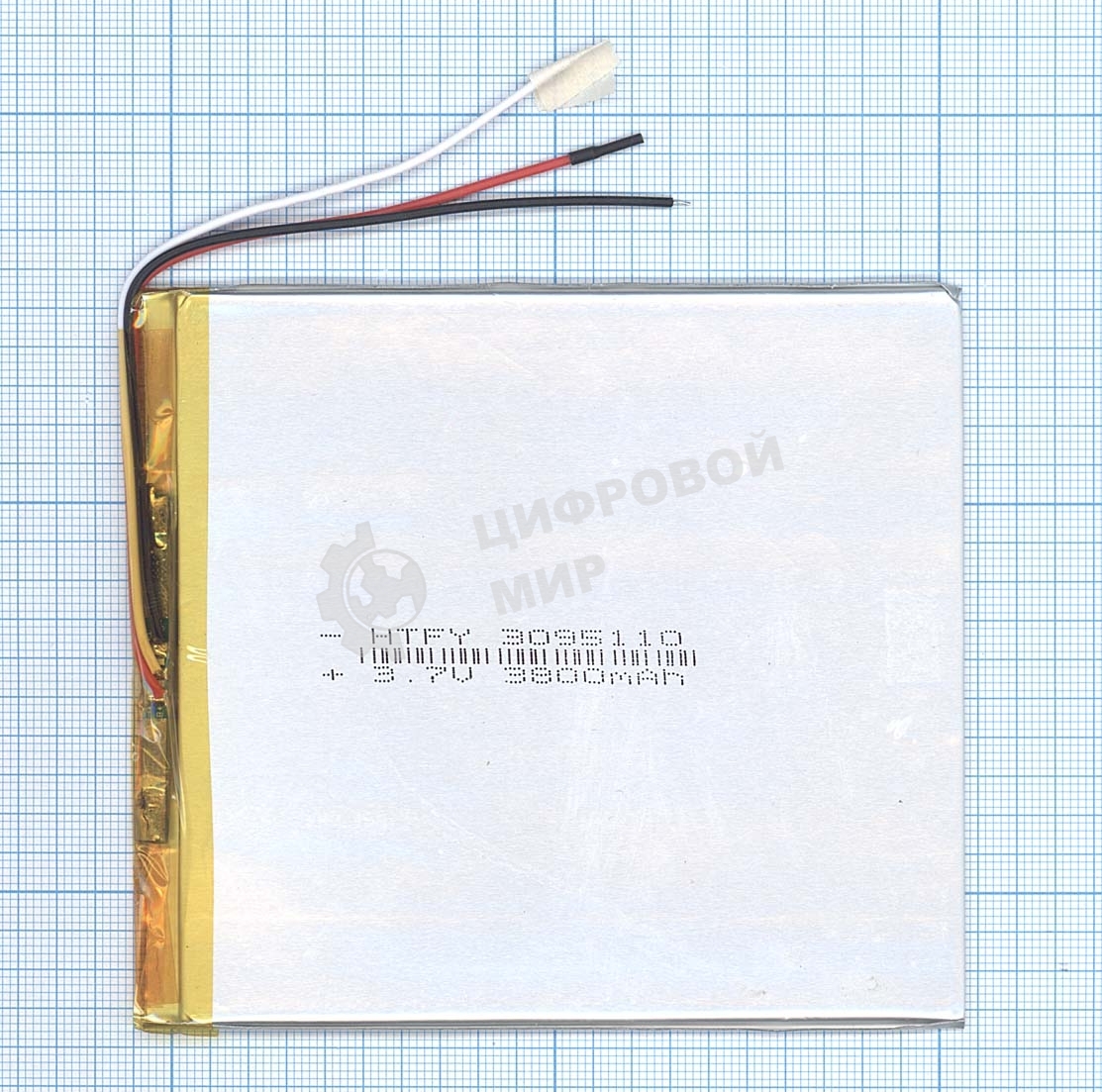 Аккумулятор Li-Pol (батарея) 3x95x110 мм 3pin 3.7V/3800mAh