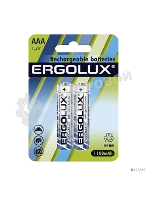 Аккумулятор Ergolux AAA-1100 мАч Ni-Mh BL-2 NHAAA1100BL2 1.2В (блист.2шт)
