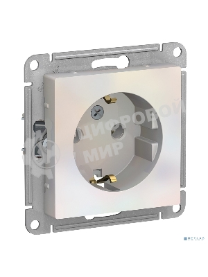 Механизм розетки 1-м СП AtlasDesign с заземл. 16А жемчуг SchE ATN000443