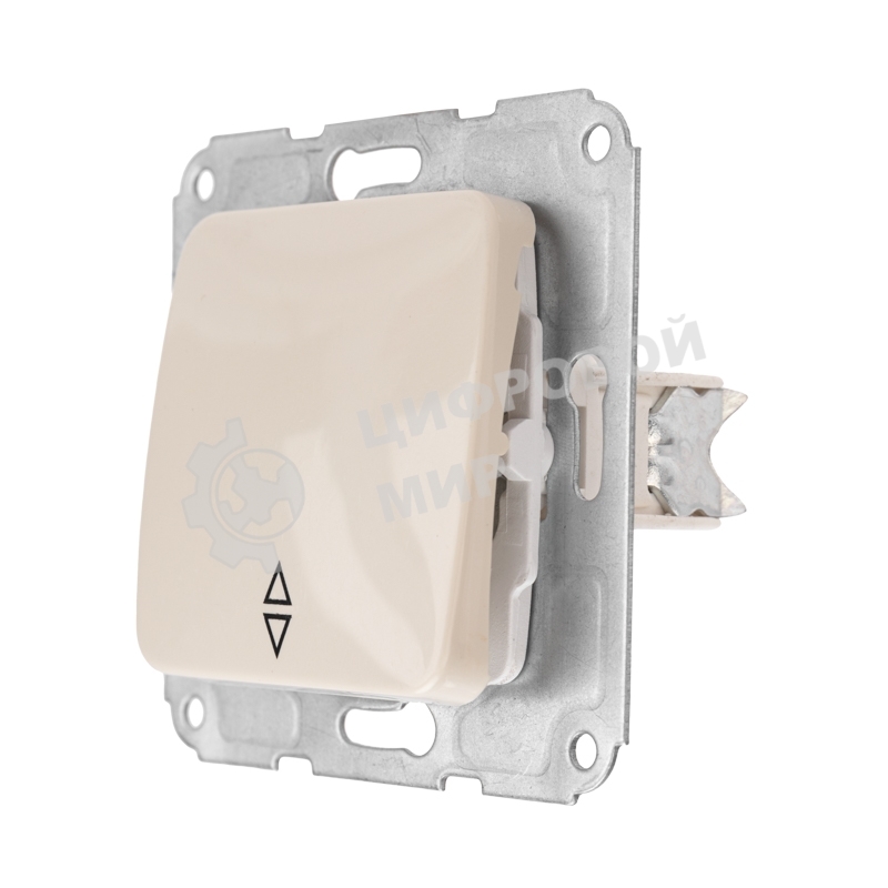 Переключатель Kranz DEA 1кл прох. с/у 10А мех. бежевый