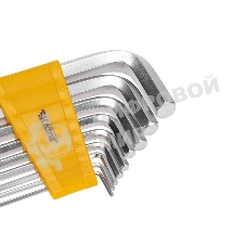 Набор ключей имбусовых HEX Kranz 2,0-12 мм, CrV, 9 шт., удлиненные