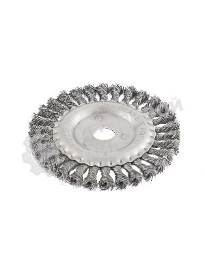 Щетка Matrix для УШМ, 150 мм, посадка 22,2 мм, Плоская, крученая проволока 0,5 мм