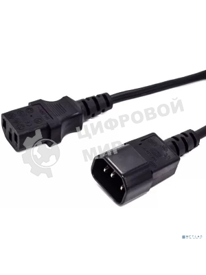 Кабель питания Filum FL-PC16-C13-C14-0.6M С13- C14, 3х1 мм, 220В, 10A, черный, 0.6 м.[FL-PC16-C13-C14-0.6M]