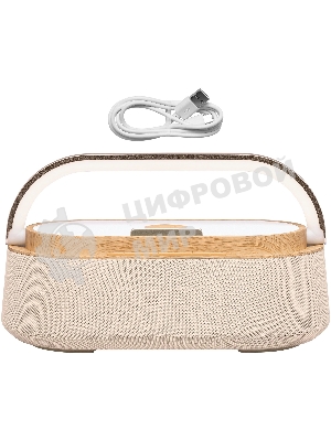 Колонка портативная BBK BTA2010 бежевый 10W 1.0 BT 10м 1800mAh