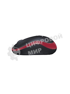 Мышь беспроводная Logitech M185, красный, 1000 dpi, радиоканал, USB, кнопки - 3