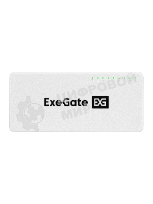 Коммутатор неуправляемый ExeGate EDGS-1008C (8-портовый гигабитный UTP 10/100/1000 Base-T, с функцией энергосбережения (EEE), настольный/настенный)