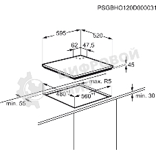 Газовая варочная панель Electrolux KGG6456K черный
