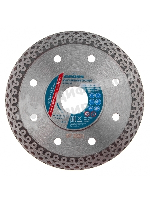 Диск алмазный Gross ф115х22,2мм, тонкий, сплошной (Jaguar), мокрое резание