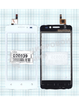 Сенсорное стекло (тачскрин) для Fly FS403 Cumulus 1, белое