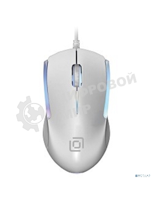 Мышь проводная Oklick 245M белый, 1000 dpi, USB, кнопки - 3
