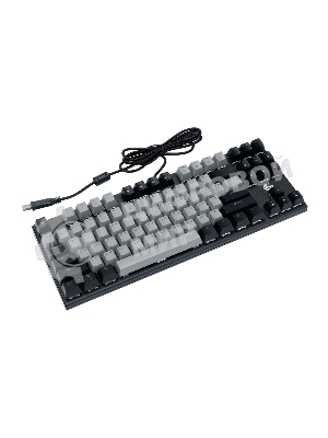 Клавиатура проводная механическая Gembird KB-G600, 87кл, Rainbow, красн.свитчи, 1.8м, черная