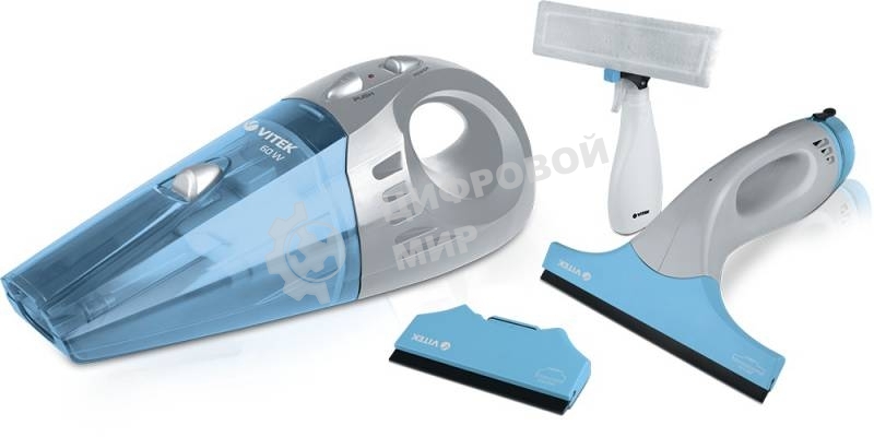 Пылесос ручной Vitek VT-1811 B голубой, 60 Вт, уборка сухая, пылесборник контейнер 0.5 л