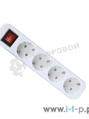 Удлинитель Defender S418 белый 1.8 м, 4 розетки 