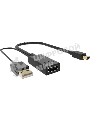 Кабель-переходник HDMI(F) +USB---> miniDP(M) 0.15m 4K*30Hz VCOM CG497-0.15