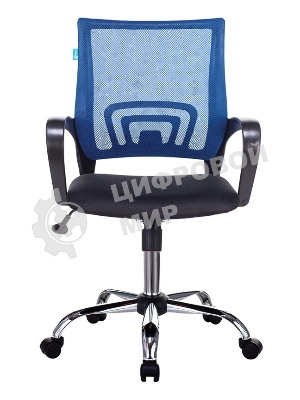 Кресло Бюрократ CH-695N/SL/BL/TW-11 синий/черный, сетка, 120 кг, механизм качания
