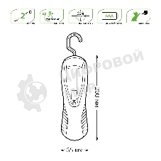 Фонарь рабочий модель GFL504 4W 210lm 4xAAA LED1/12/48