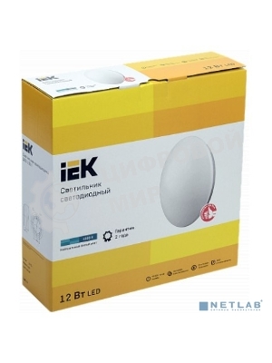 Светильник светодиодный ДПБ 1001 12Вт 4000K IP20 круг бел. IEK LDPB0-1001-12-4000-K01