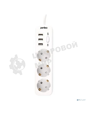 Сетевой фильтр PERFEO (PF_C3908) 3 роз х 4 м белый