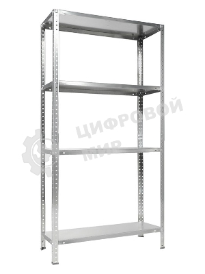 Стеллаж Практик ES 150KD пол.:4 разборная 1450x750x300мм серебристый