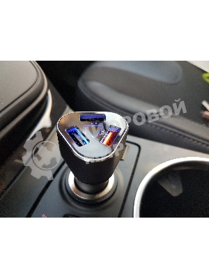 Автомобильное зарядное устройство ACD черный 23Вт, 3xUSB 1QC+2Smart, 3.6~12В, 3А RTL