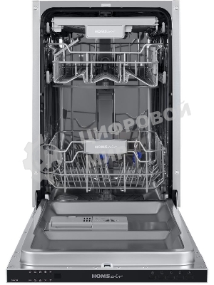 Встраиваемая посудомоечная машина HOMSair DW47M, черный, 44.5 см, 10 компл., 47 дБ, класс A++