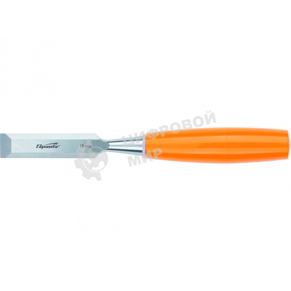 Стамеска Sparta 18 мм, плоская, пластиковая рукоятка