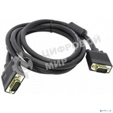Кабель монитор - SVGA card (15M -15M) 10м 2 фильтра ExeGate позолоченные разъемы, экранирование