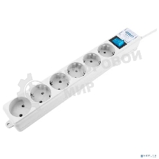 Сетевой фильтр Powercube SPL(5+1)-16B-P-3М-WHITE 3 м, 6 розеток, белый, коробка