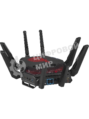 Маршрутизатор ASUS GT-BE19000, черный/красный, 90IG0850-MO9A0V