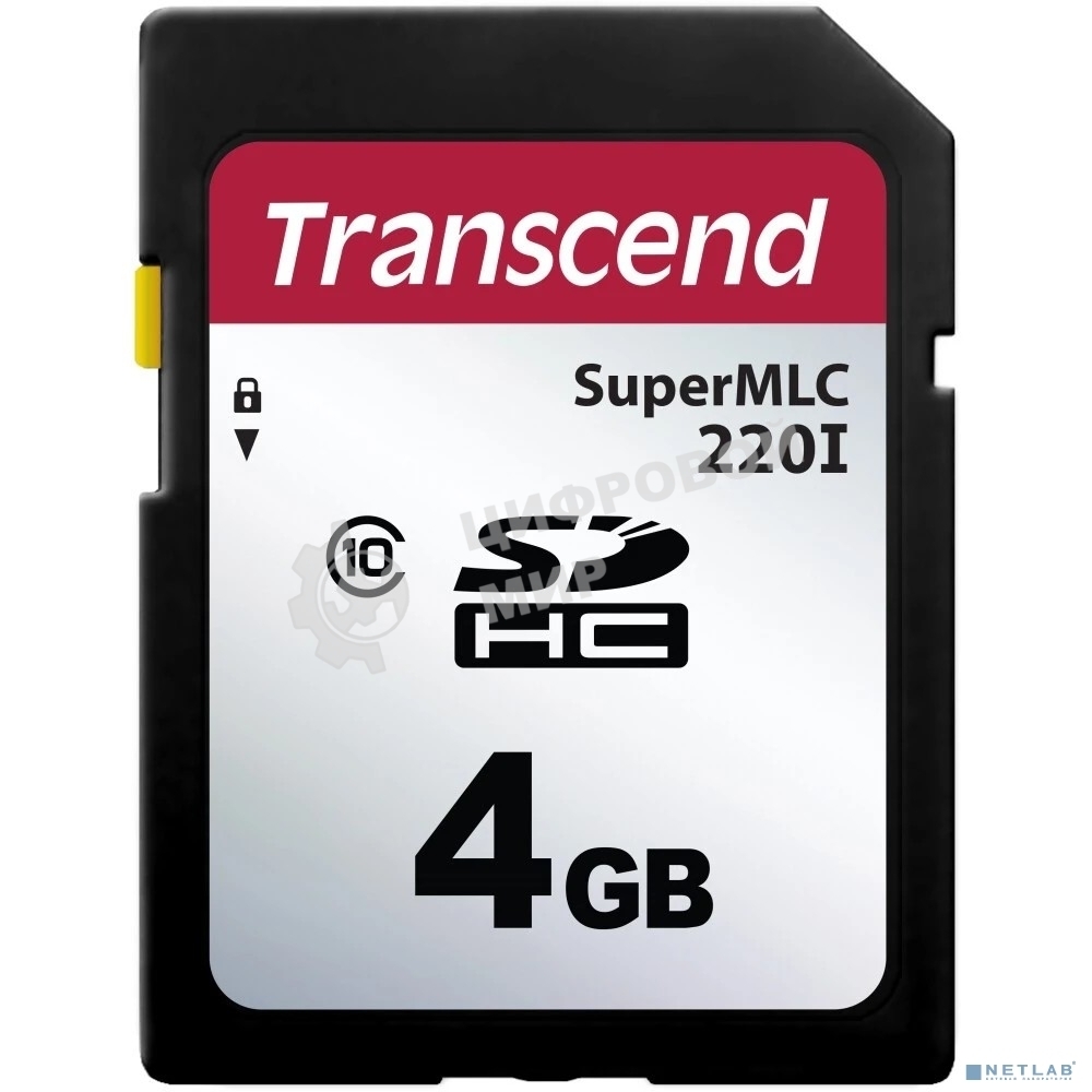 Флеш карта промышленная SecureDigital 4Gb Transcend 220I, SLC mode MLC, темп. режим от -40 до +85