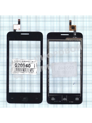 Сенсорное стекло (тачскрин) для Fly FS404 Stratus 3, черное