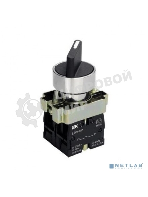 Переключатель LAY5-BD33 на 3 полож. черный I-O-II станд. ручка IEK BSW60-BD-3-K02