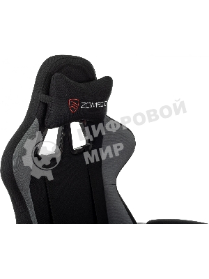 Кресло Zombie Shadow черный/серый, ткань, подставка для ног