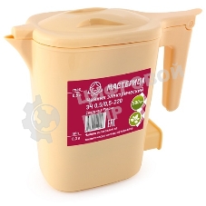 Чайник электрический Мастерица ЭЧ 0,5/0,5-220Б, пластиковый, бежевый, 0,5л, 500 Вт (в уп. 10 шт)