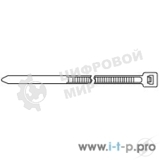 Стяжка нейлоновая Hyperline GT-300IC неоткрывающаяся, безгалогенная (halogen free), 300x3.6 мм, (100 шт)