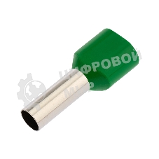 Наконечник штыревой втулочный Rexant изолированный F-14 мм 2х6 мм² (НШВи(2) 6.0-14/НГи2 6,0-14) зеленый