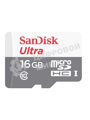 Флеш карта Sandisk Ultra microSDHC 16Gb 80Mb/s Class 10