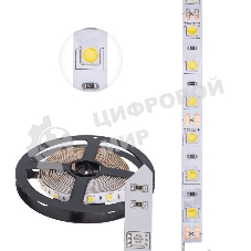 Лента светодиодная 3 м 12 В 5050 4000 К IP23 60 LED/м для БП с клеммами LAMPER
