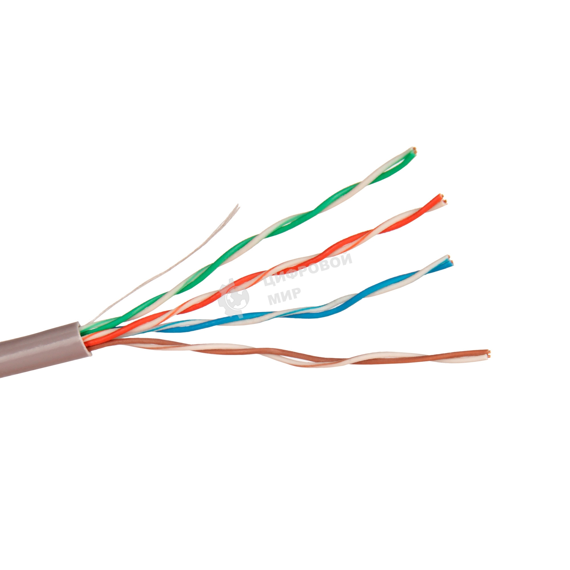 Кабель UTP 4 пары кат.5e Exegate медь, 305м pullbox, серый