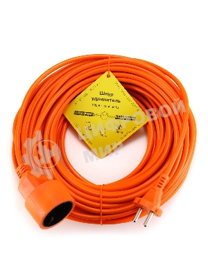 Удлинитель в бухте PowerCube 10А/2,2 кВт, 1 розетка, 30 м, оранжевый