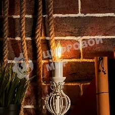 Лампа светодиодная филаментная Rexant Свеча CN35 7.5 Вт 600 Лм 2700K E14 диммируемая, прозрачная колба