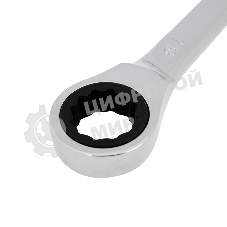 Ключ комбинированный трещоточный Rexant 19 мм, CrV, зеркальный хром