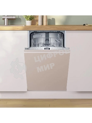 Встраиваемая посудомоечная машина Bosch SPV4EMX10E, серебристый, 44.8 см, 10 компл., 44 дБ, класс C